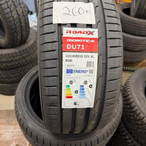RoadX kesärenkaat 225/40-18 uudet 4kpl  / Renkaiden asennus 50-100€