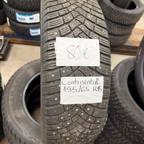 319e9198-4cbb-4e53-bfd8-7115bc37b81f Continental nastarenkaat 195/65-15 käytetyt 4kpl / Renkaiden asennus 50-100€